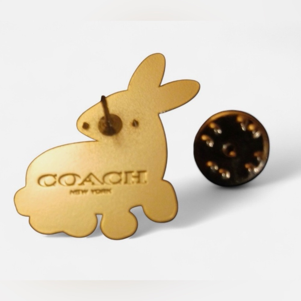 PINTRILL x COACH Pretty Bunny Enamel Pin | NWOT - Picture 2 of 4